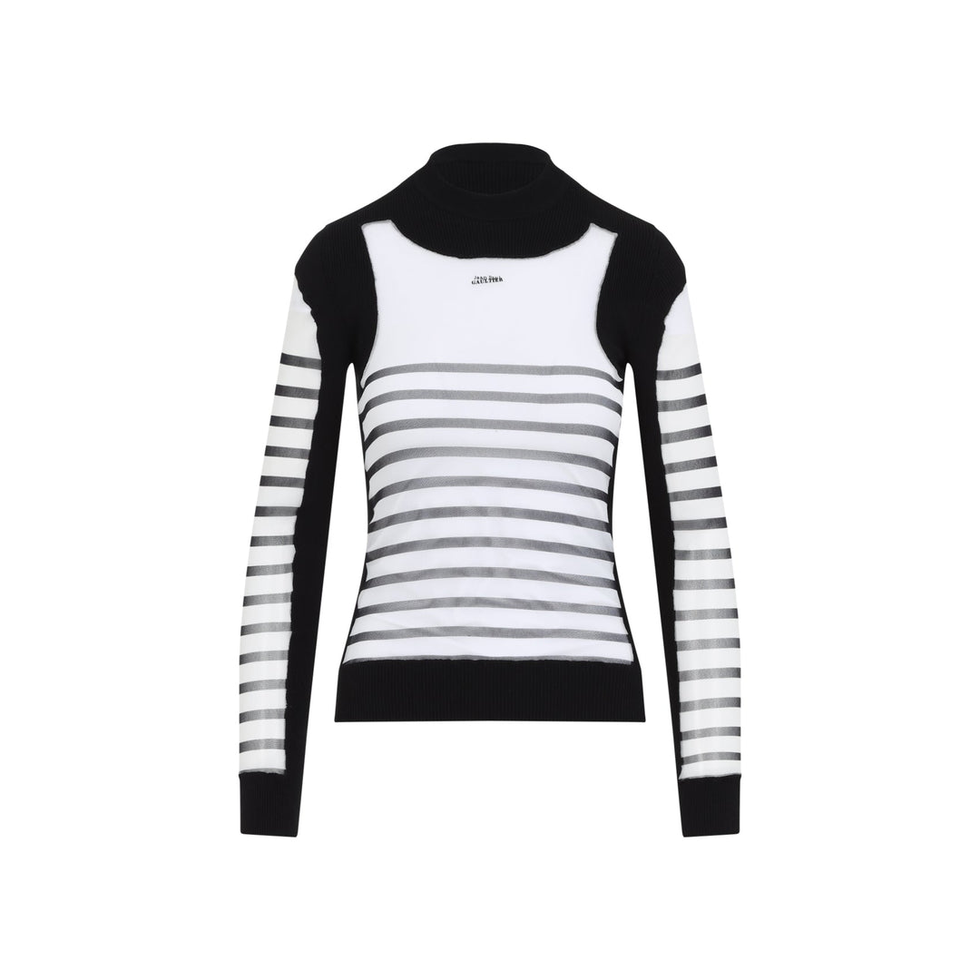 Jean Paul Gaultier Printed "Mariniere" Pullover Women