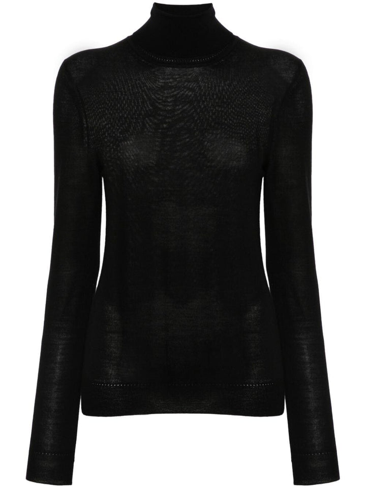 Saint Laurent Women Cassandre Wool Turtleneck Sweater