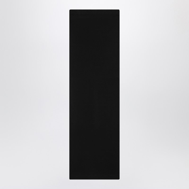 Prada Black Ribbed Jersey Skirt Women