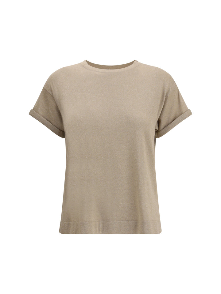 Brunello Cucinelli Women Cashmere Glitter T-Shirt