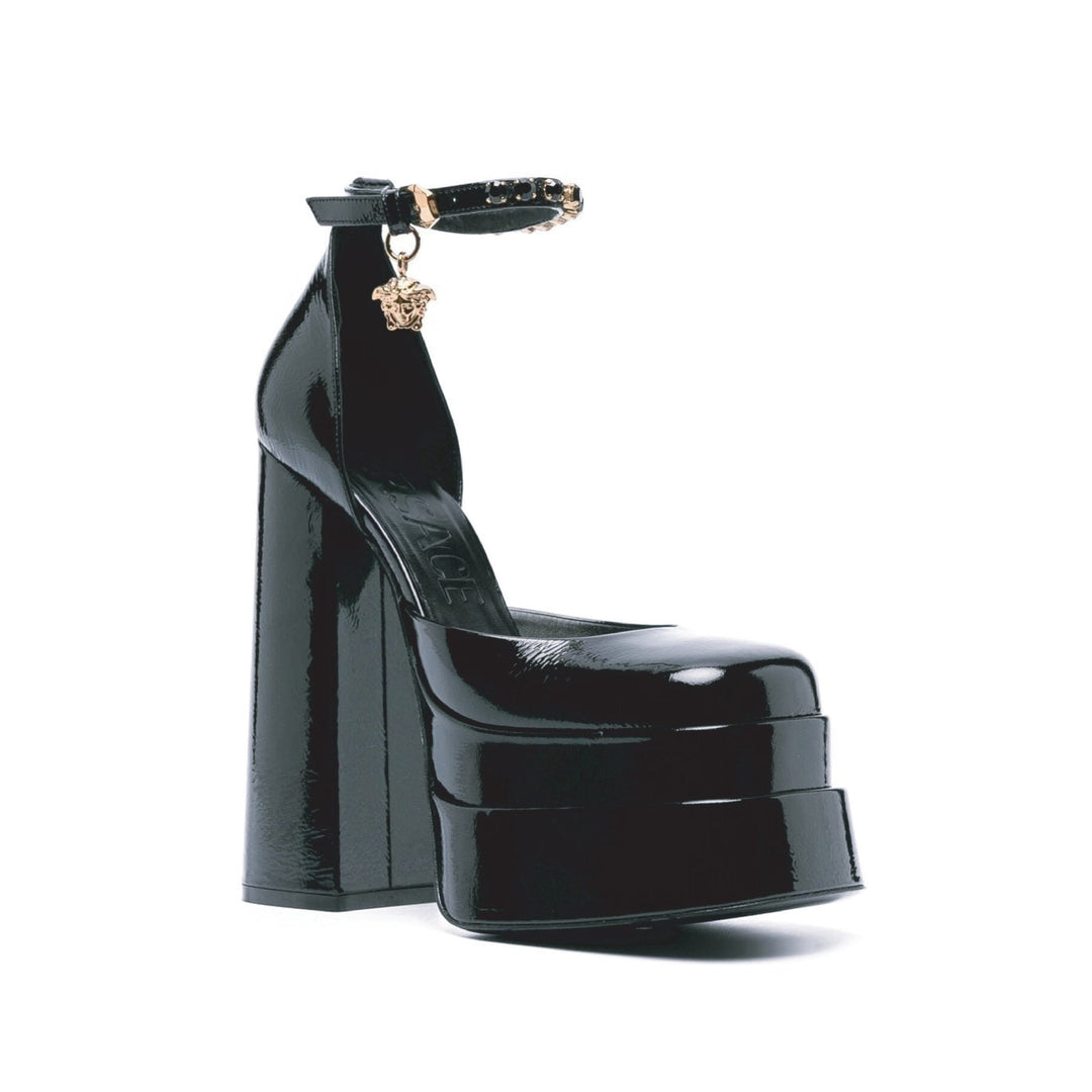 Versace Leather Platform Sandals Women