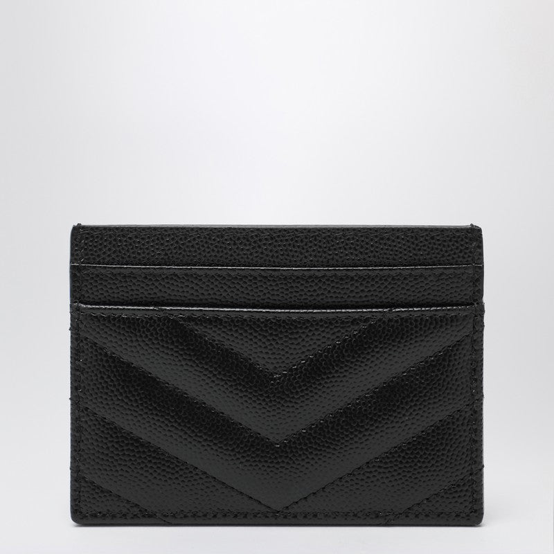 Saint Laurent Black Monogram Credit Card Holder Women