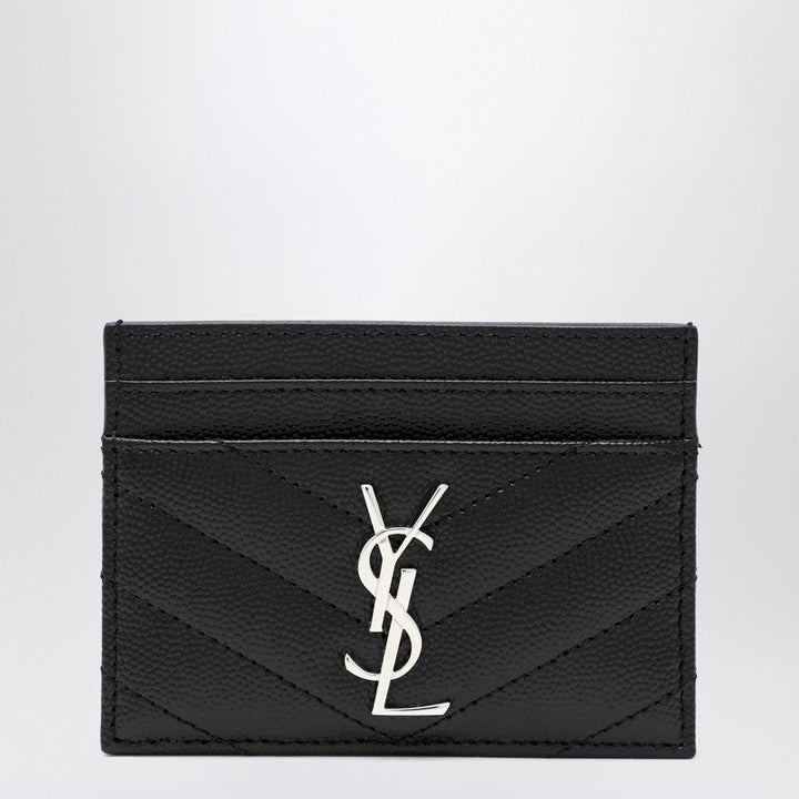 Saint Laurent Cassandre Card Holder Black Women