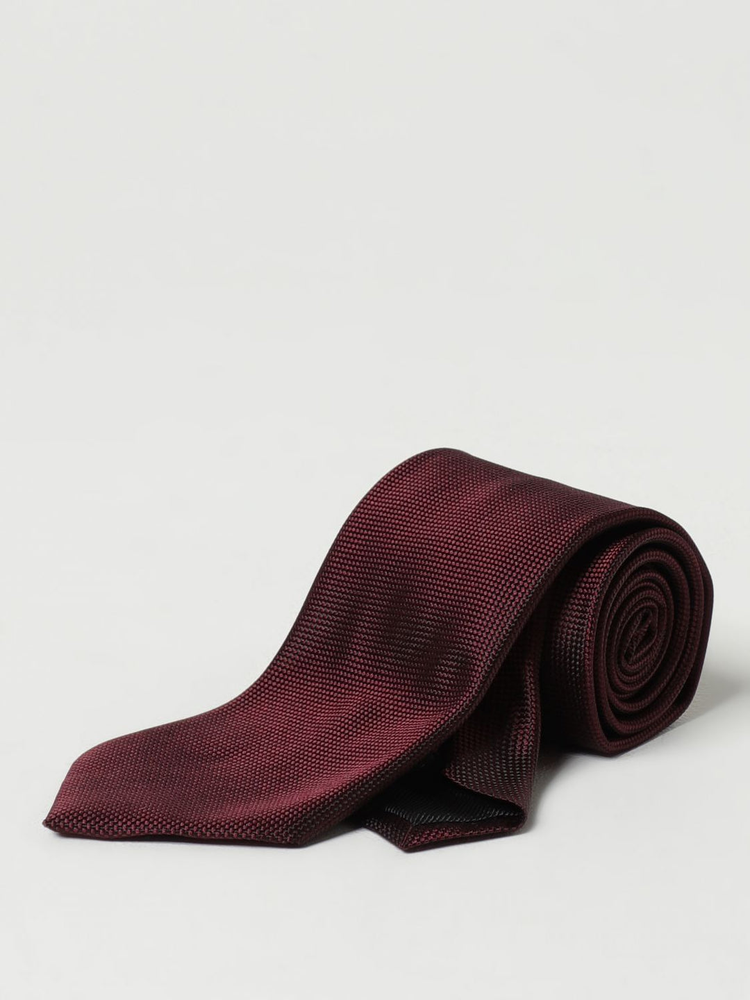 Zegna Tie Men Burgundy