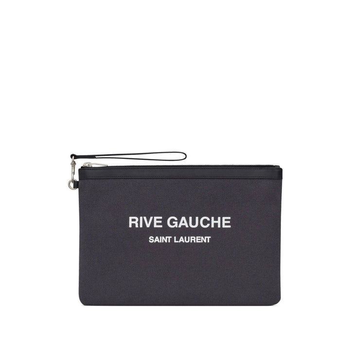Saint Laurent Grey Clutch Bags Men