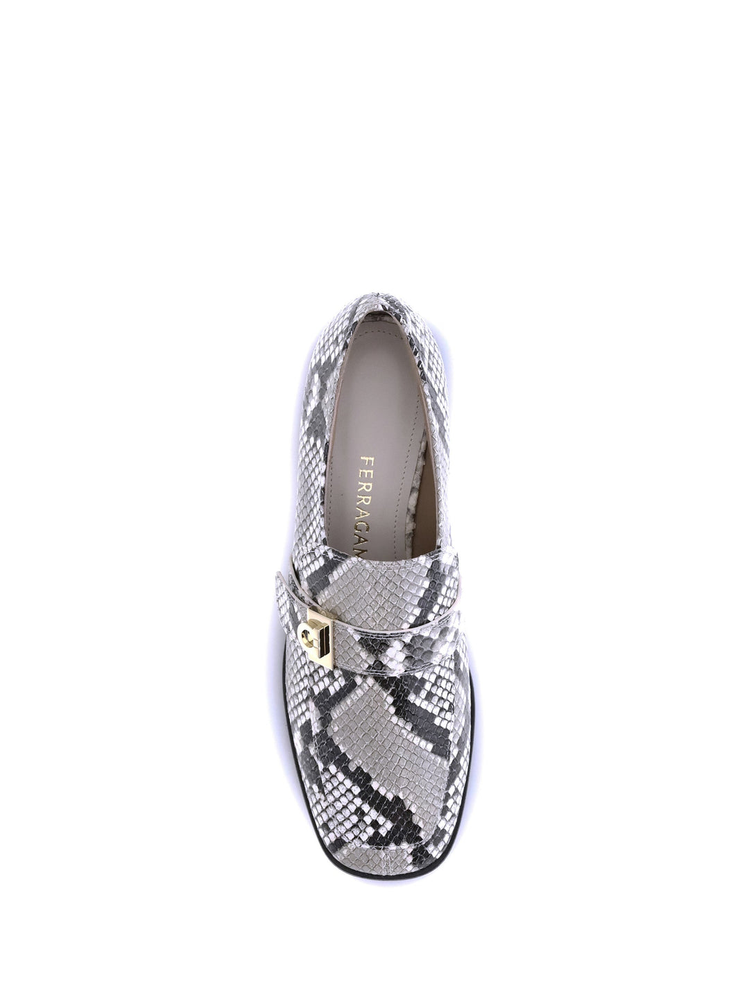Ferragamo Women Python Print Leather Loafers