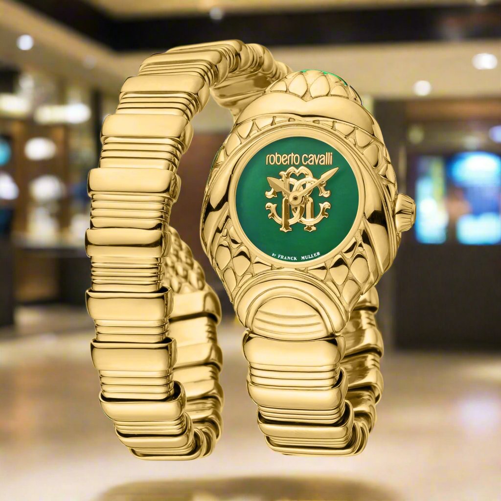 Roberto Cavalli By Franck Muller green dial serpent bracelet Watches