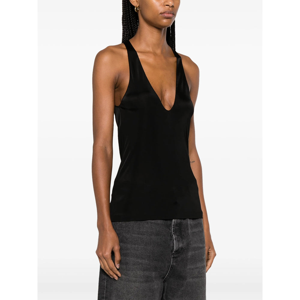 Saint Laurent Black Tops - Vests & Tank Tops Women