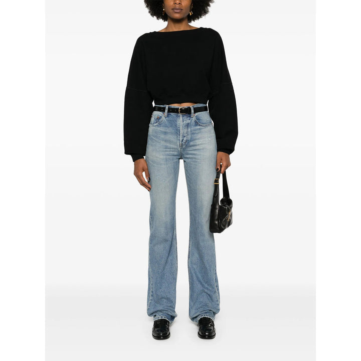 Saint Laurent Black Tops - Sweatshirts Women