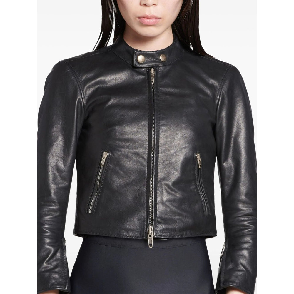 Balenciaga Black Jackets - Leather Jackets Women