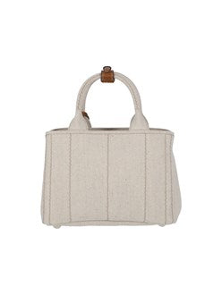 Prada Women Small Logo Tote Bag