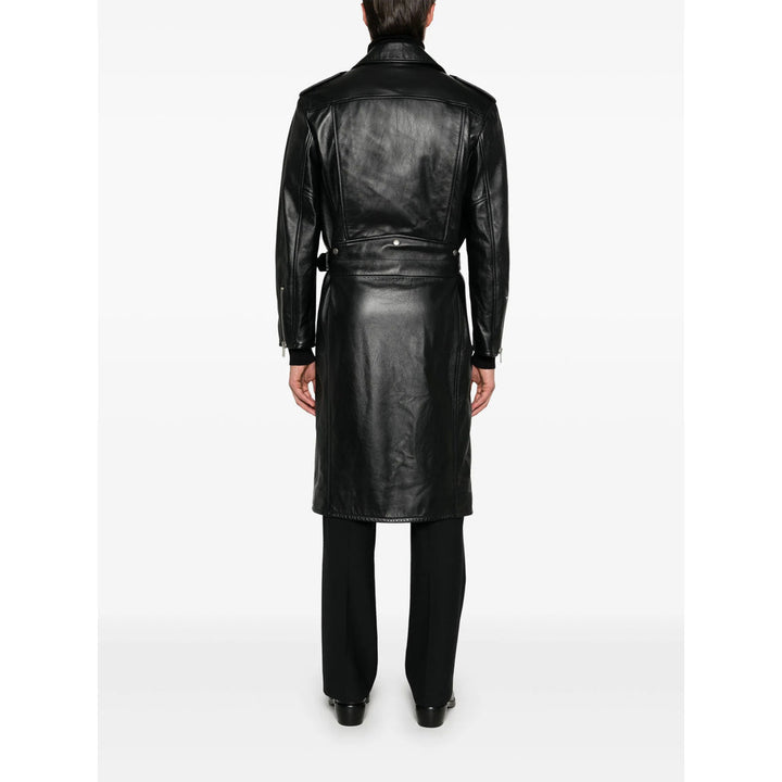 Saint Laurent Black Coats - Leather Coats Men