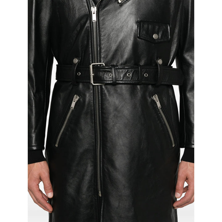 Saint Laurent Black Coats - Leather Coats Men