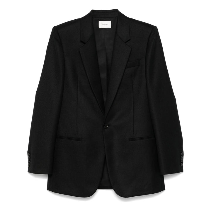 Saint Laurent Black Jackets - Blazers Men