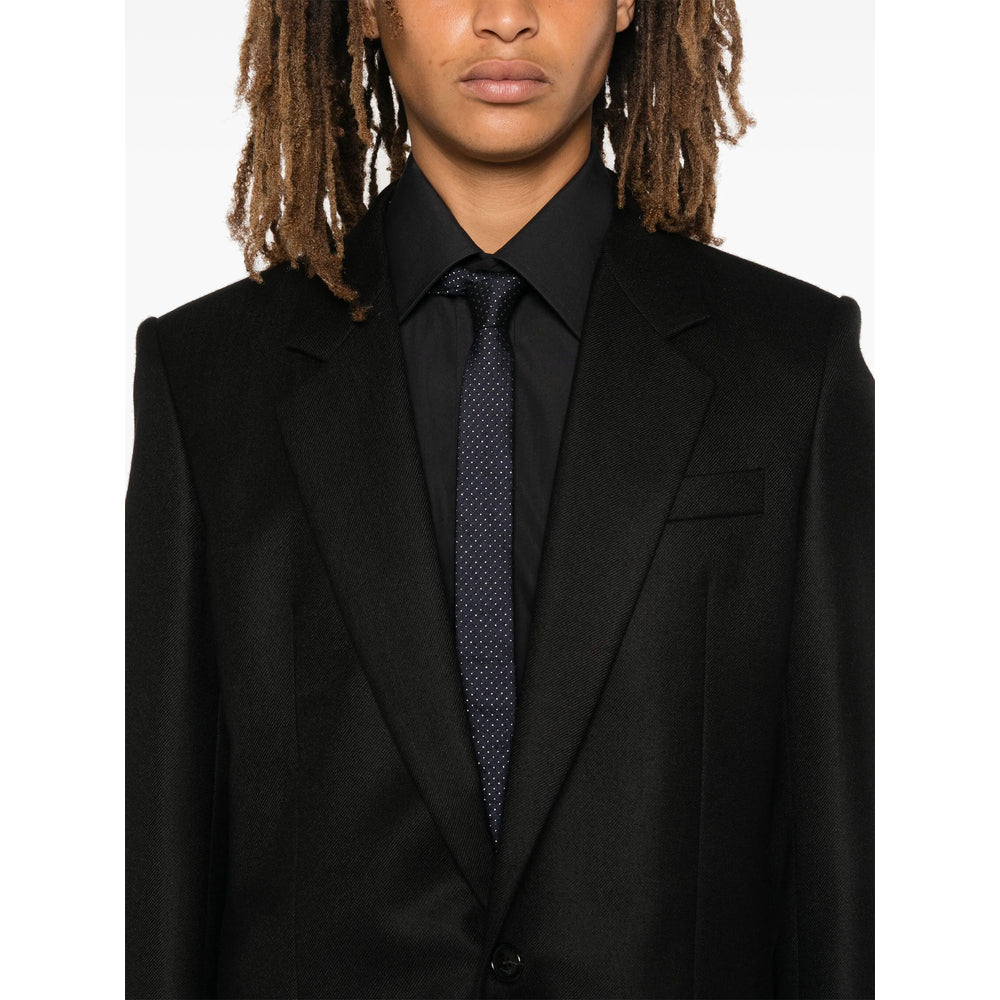 Saint Laurent Black Jackets - Blazers Men