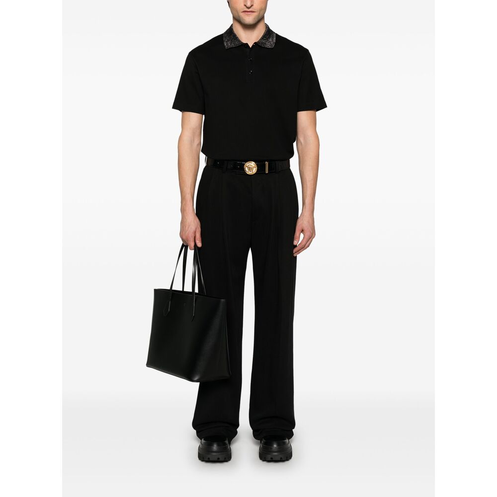 Versace Black Polo Shirts Men