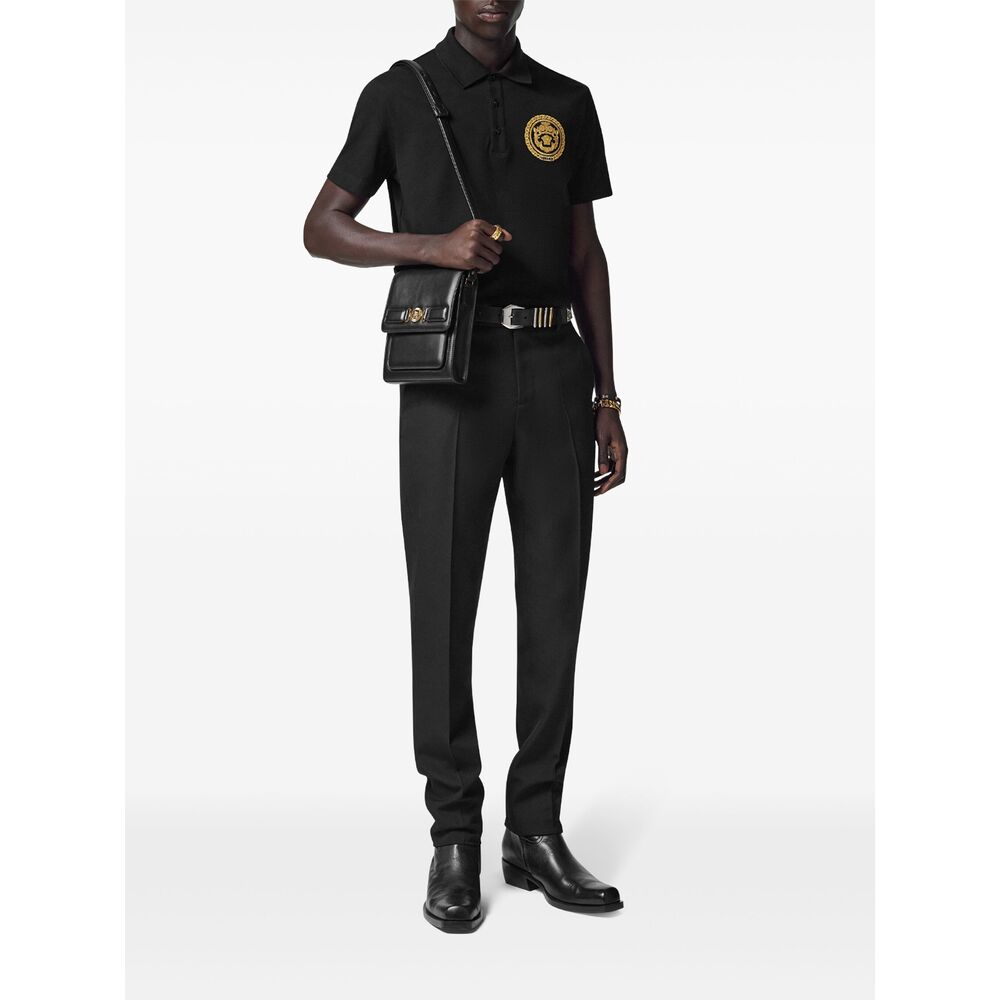 Versace Black Polo Shirts Men