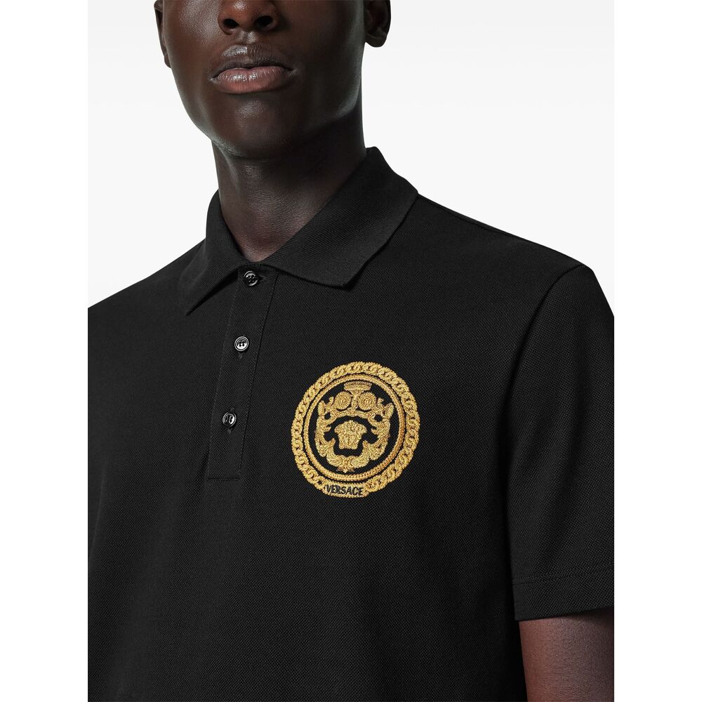 Versace Black Polo Shirts Men