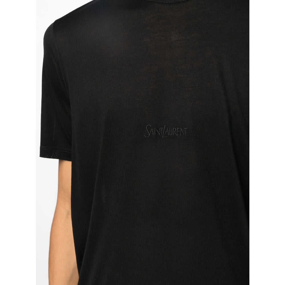 Saint Laurent Black T-Shirts & Vests - T-Shirts Men