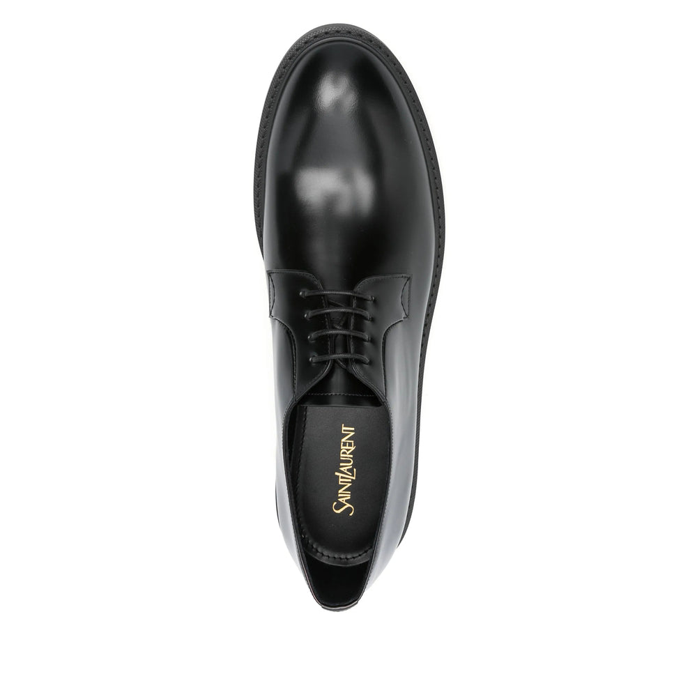 Saint Laurent Black Derby Shoes Men