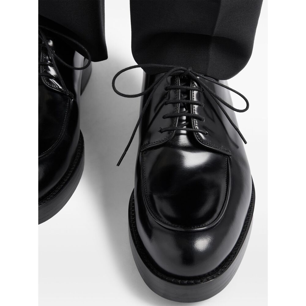 Prada Black Derby Shoes Men