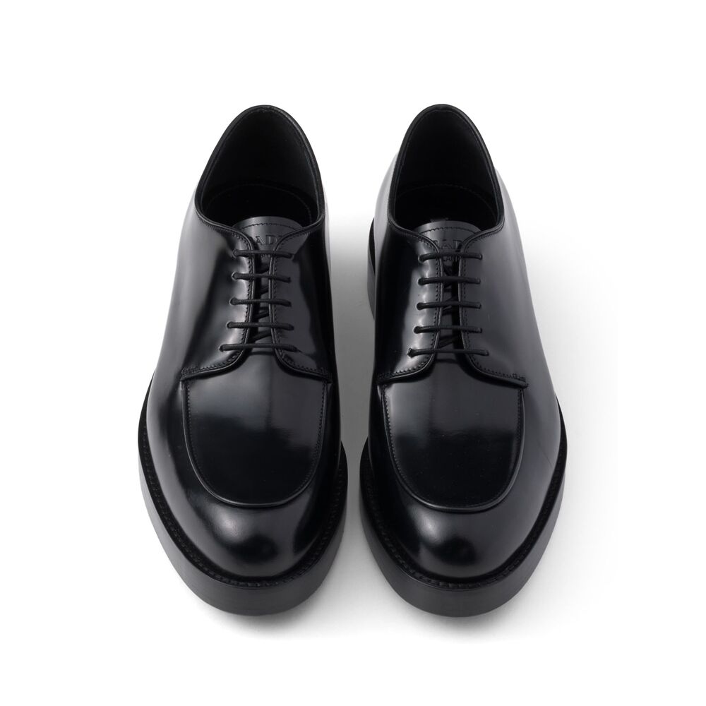 Prada Black Derby Shoes Men
