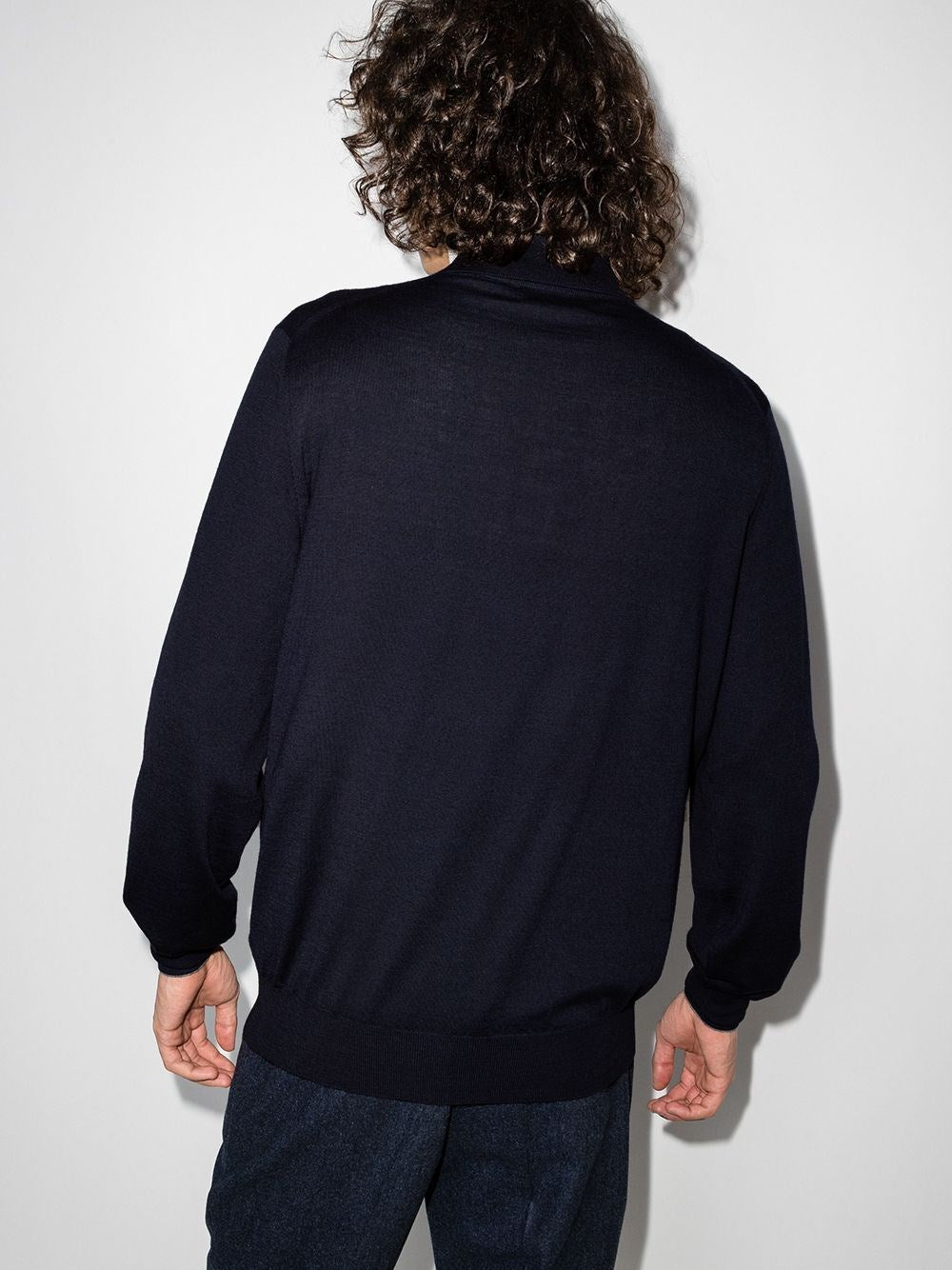 Brunello Cucinelli Men Polo-Style Lightweight Sweater