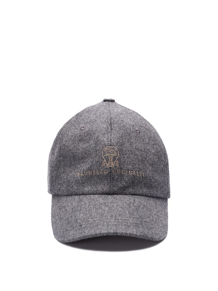 Brunello Cucinelli Men Baseball Cap With Embroidery