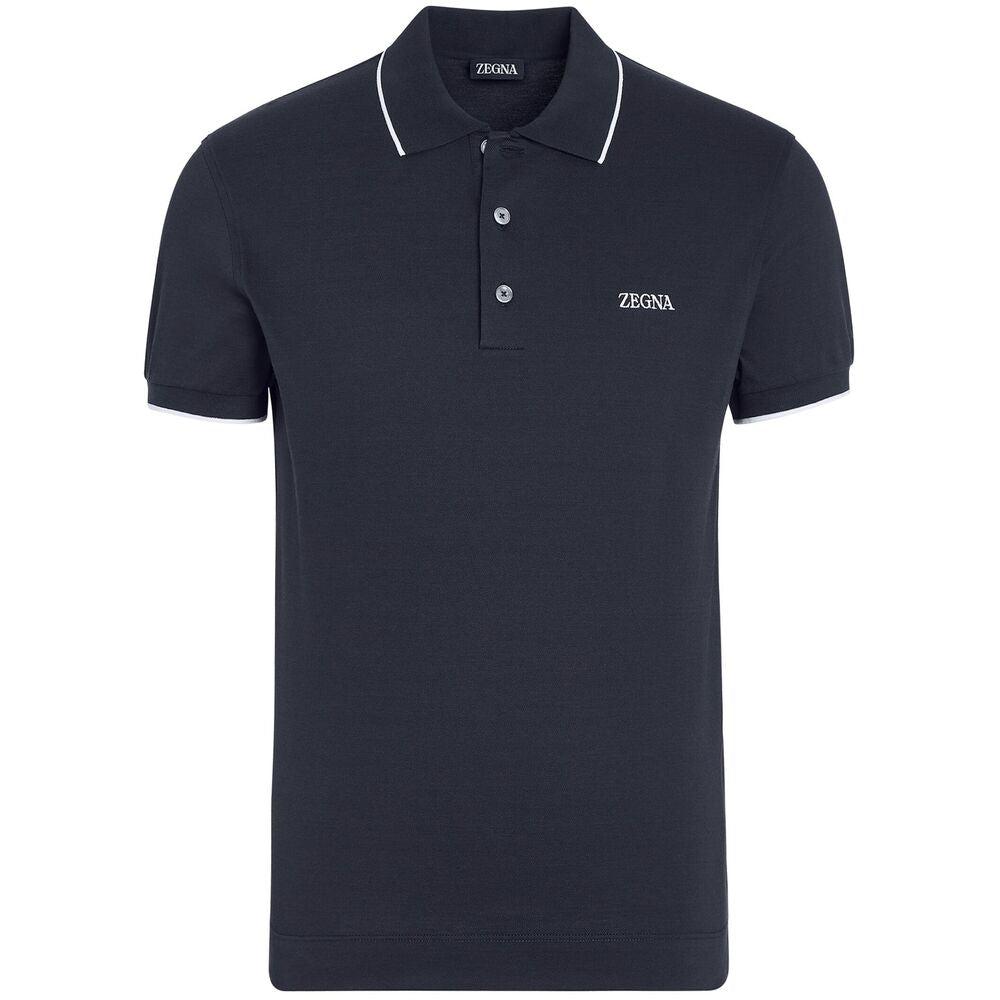 Zegna Blue Polo Shirts Men