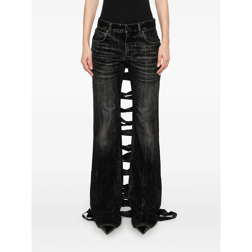 Balenciaga Black Denim - Straight-Leg Jeans Women