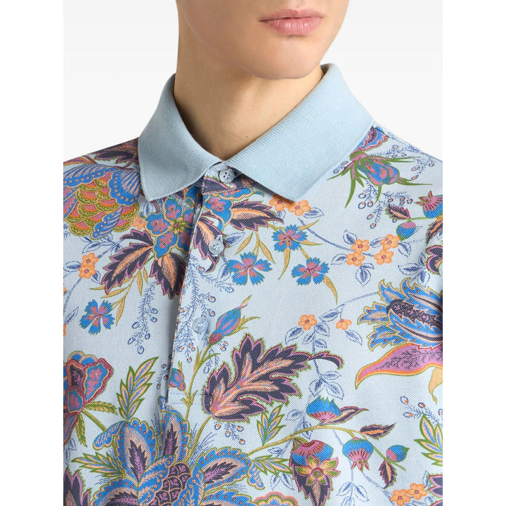 Etro Blue Polo Shirts Men