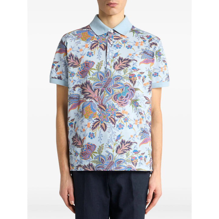 Etro Blue Polo Shirts Men