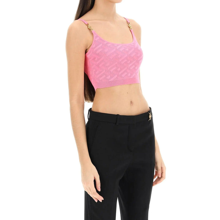 Versace La Greca Cropped Top Women
