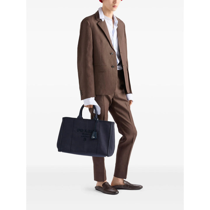 Prada Blue Tote Bags Men