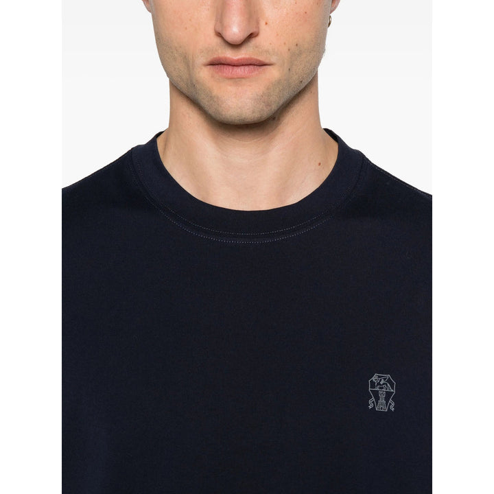 Brunello Cucinelli Blue T-Shirts & Vests - T-Shirts Men