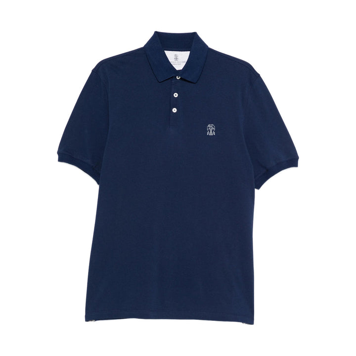 Brunello Cucinelli Blue Polo Shirts Men