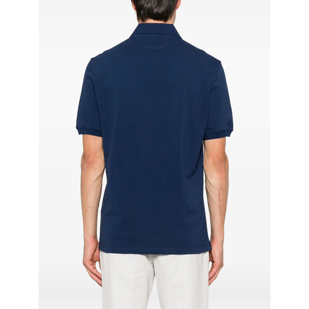 Brunello Cucinelli Blue Polo Shirts Men