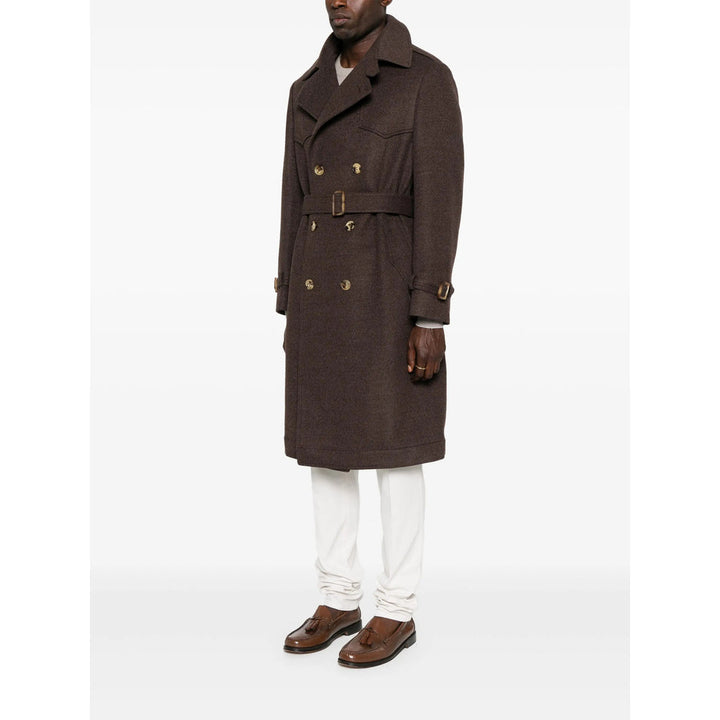 Brunello Cucinelli Brown Coats - Double Breasted Coats Men