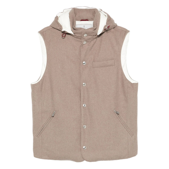 Brunello Cucinelli Brown Jackets - Waistcoats & Gilets Men