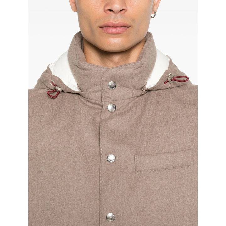 Brunello Cucinelli Brown Jackets - Waistcoats & Gilets Men