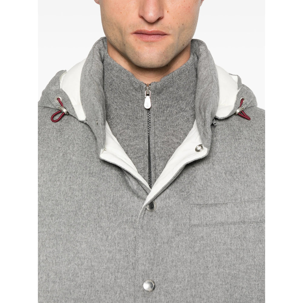 Brunello Cucinelli Grey Jackets - Waistcoats & Gilets Men