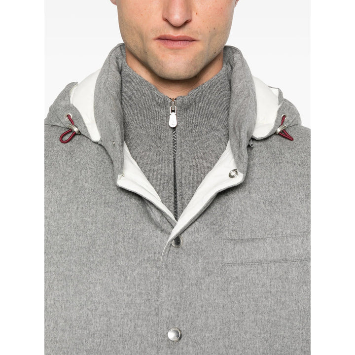 Brunello Cucinelli Grey Jackets - Waistcoats & Gilets Men