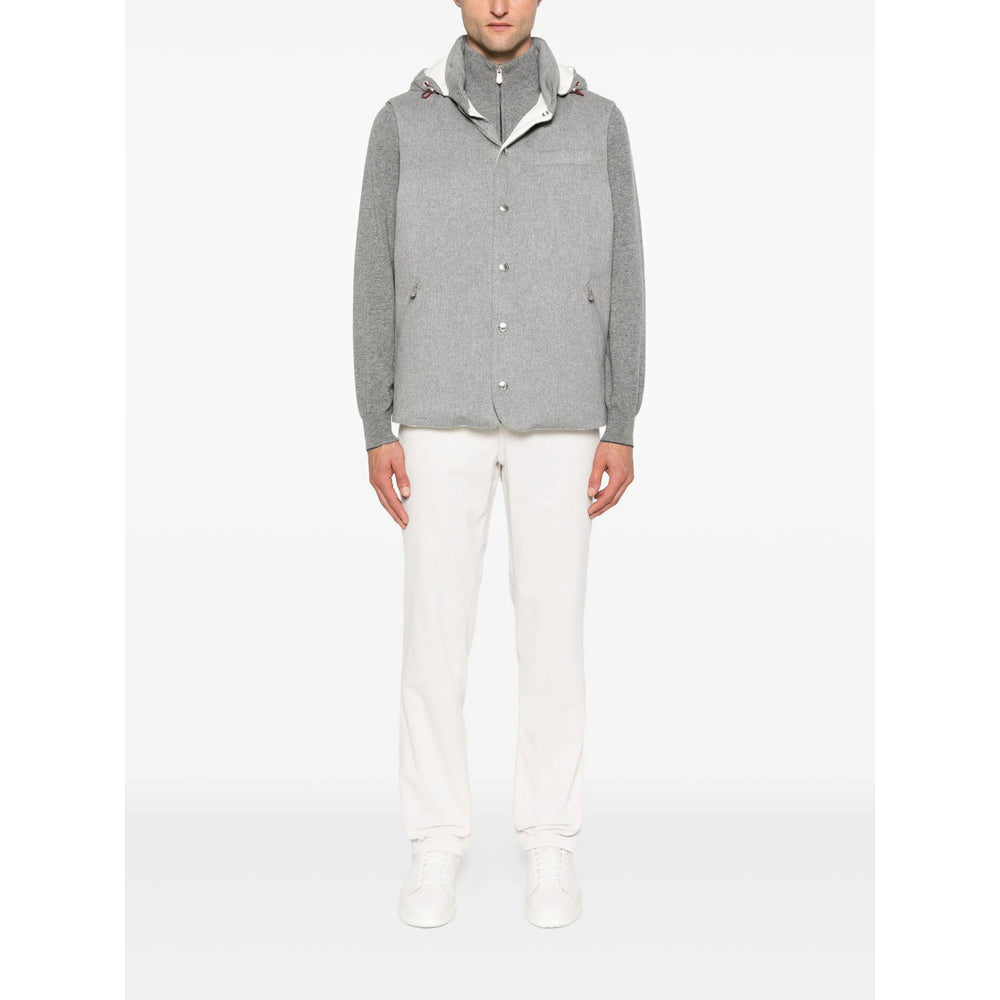 Brunello Cucinelli Grey Jackets - Waistcoats & Gilets Men