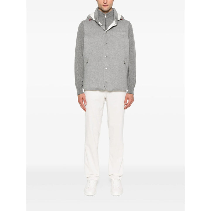 Brunello Cucinelli Grey Jackets - Waistcoats & Gilets Men
