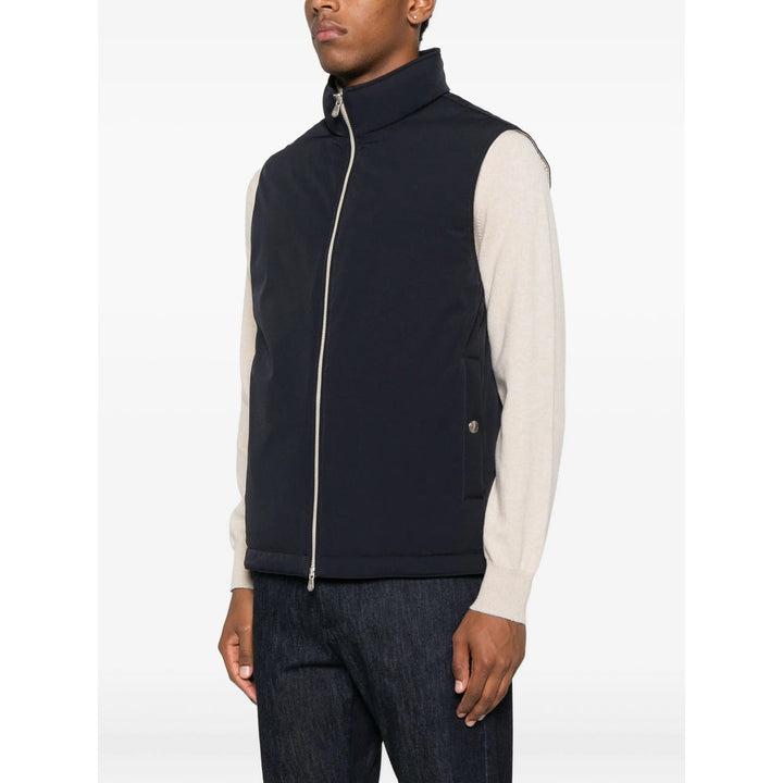 Brunello Cucinelli Blue Jackets - Waistcoats & Gilets Men