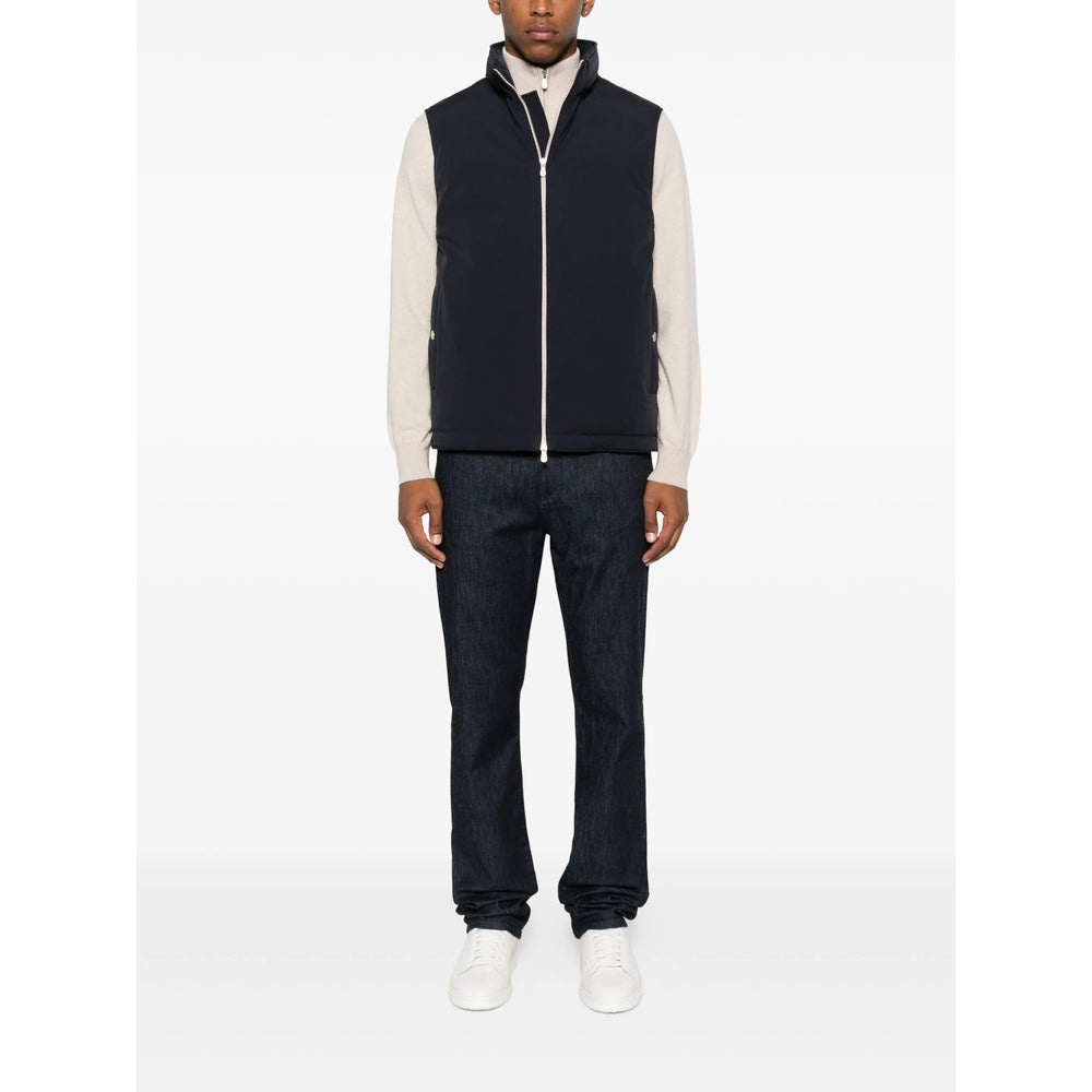 Brunello Cucinelli Blue Jackets - Waistcoats & Gilets Men