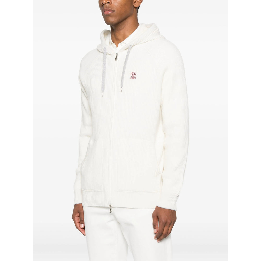 Brunello Cucinelli White Sweaters & Knitwear - Cardigans Men