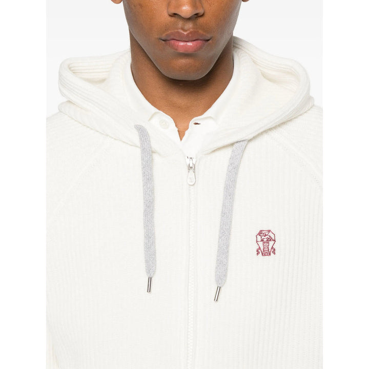 Brunello Cucinelli White Sweaters & Knitwear - Cardigans Men