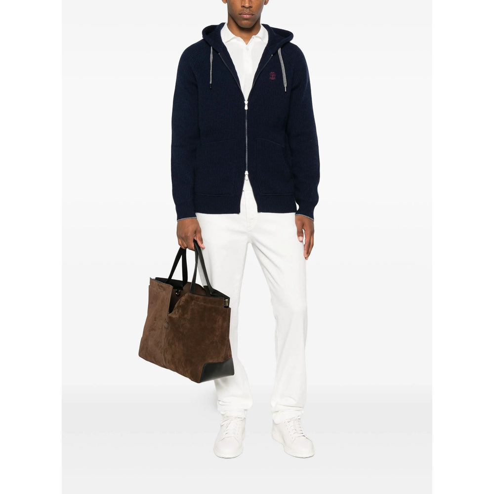 Brunello Cucinelli Blue Sweaters & Knitwear - Cardigans Men