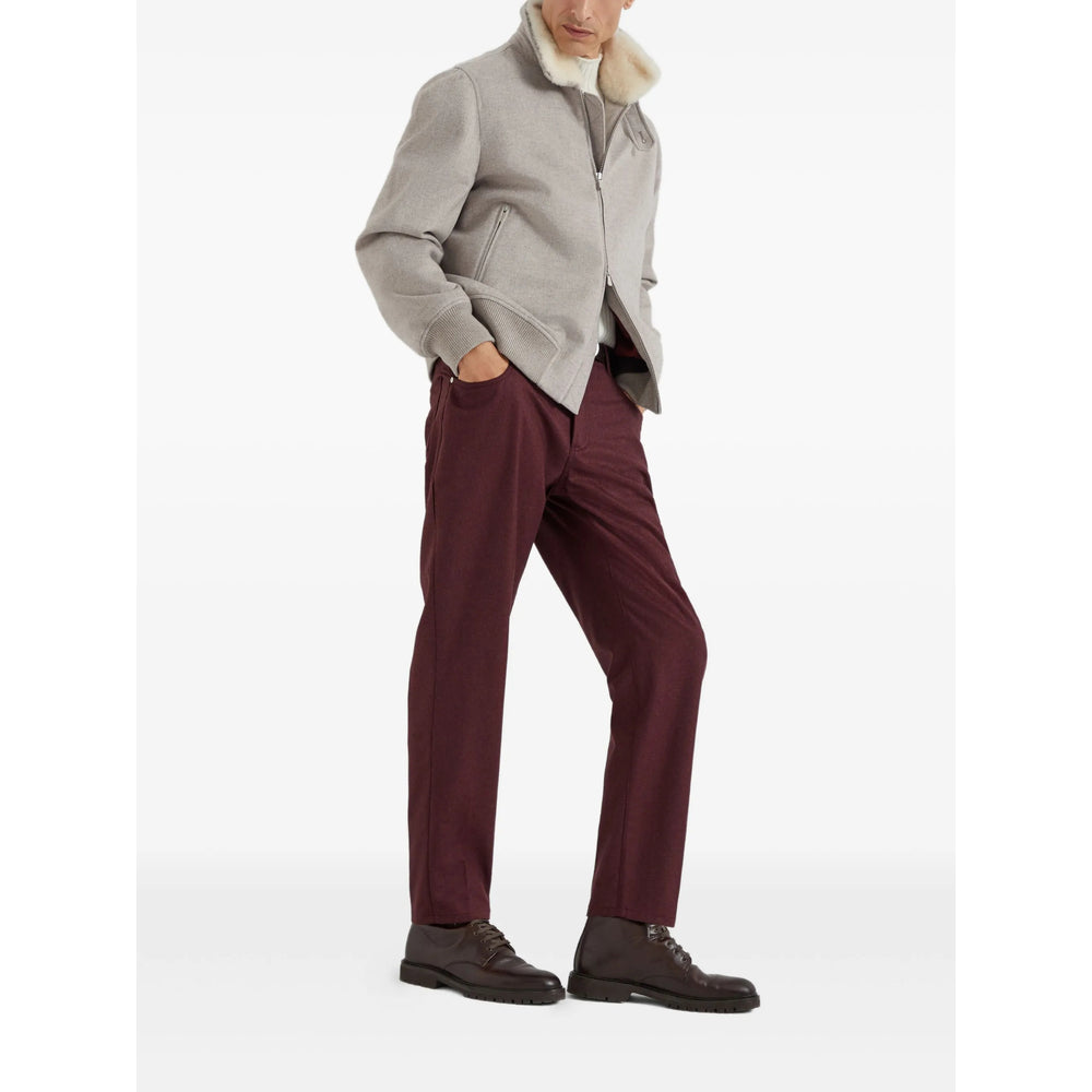 Brunello Cucinelli Grey Jackets - Bomber Jackets Men